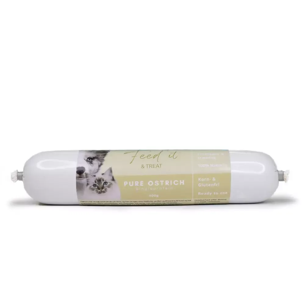 Feed’it & Treat Pure Struts (400g) – Hypoallergen Treningspølse (Hund/Katt)