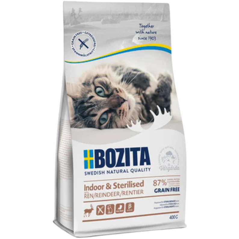 Feline innend酶rs og sterilisert kornfritt rein