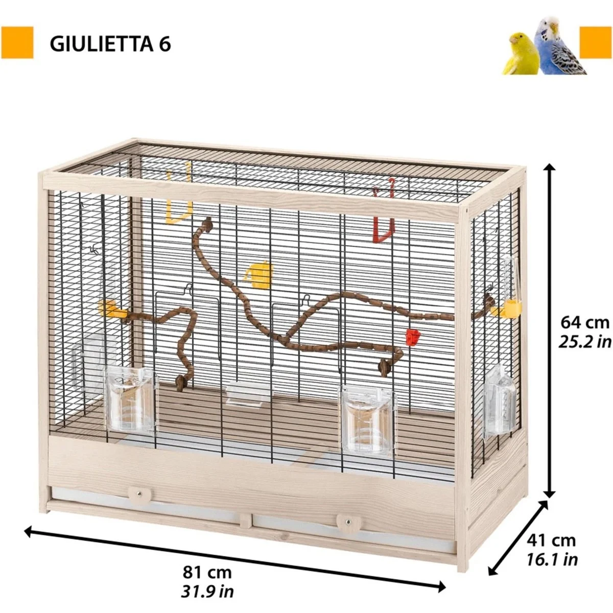 Ferplast Giulietta 6 Svart-tre 81x41x64cm - Image 2