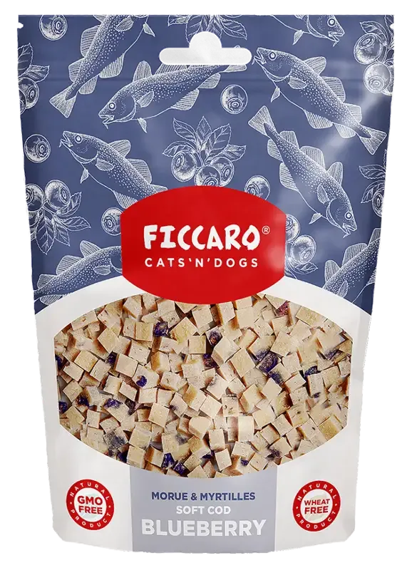 Ficcaro – Bløt torsk blåbær, 100g