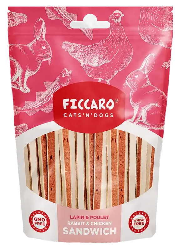 Ficcaro – Kanin- og kyllingsandwich, 100g