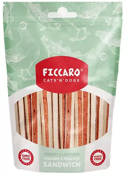 FICCARO – Kylling & Alaska torsk Sandwich 100g (10)