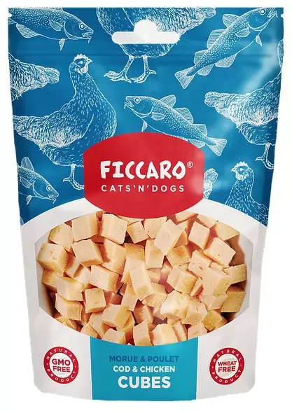 FICCARO – Kylling & Alaska Torsk Terninger 100g (10)
