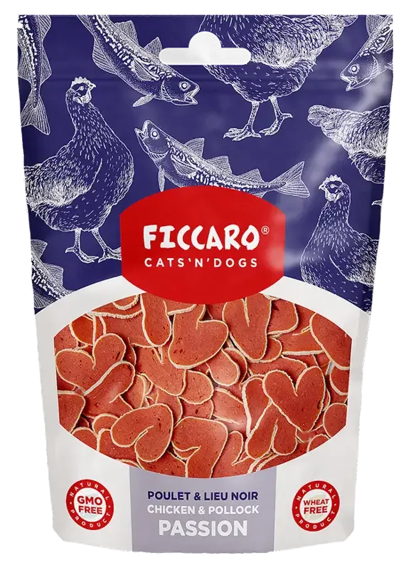 Ficcaro – Kylling & pollock lidenskap, 100g