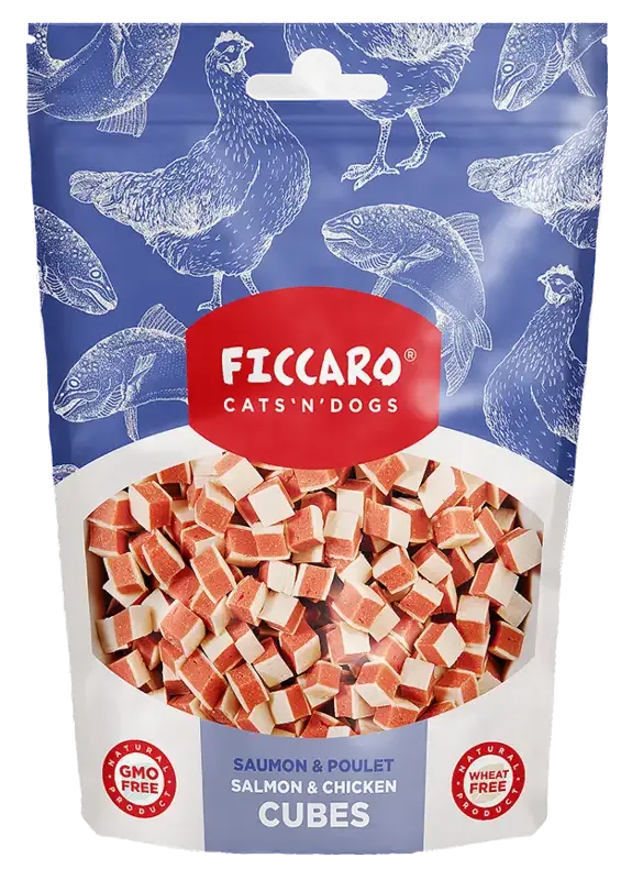 Ficcaro – Laks- og kyllingterninger