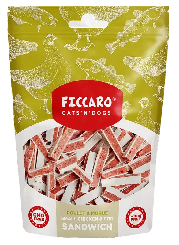 Ficcaro – Liten kylling- og torskesmørbrød, 100g