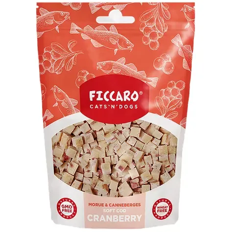 FICCARO – Myke Torske & Tranebær biter 100g (10)