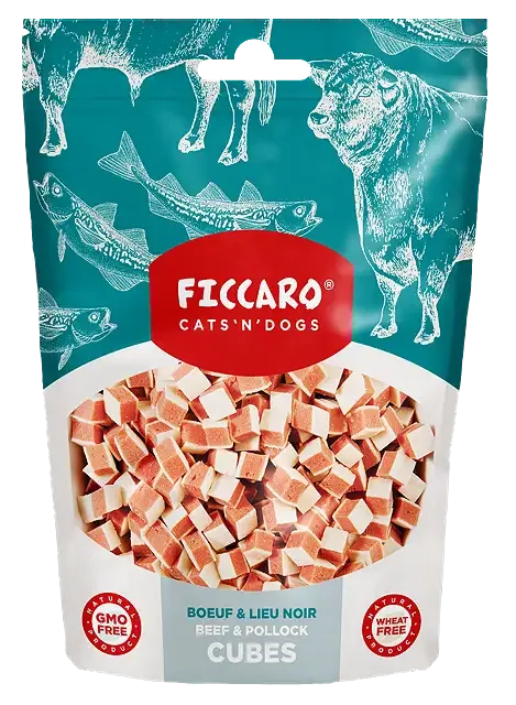 Ficcaro – Okse- og pollockbiter, 100g