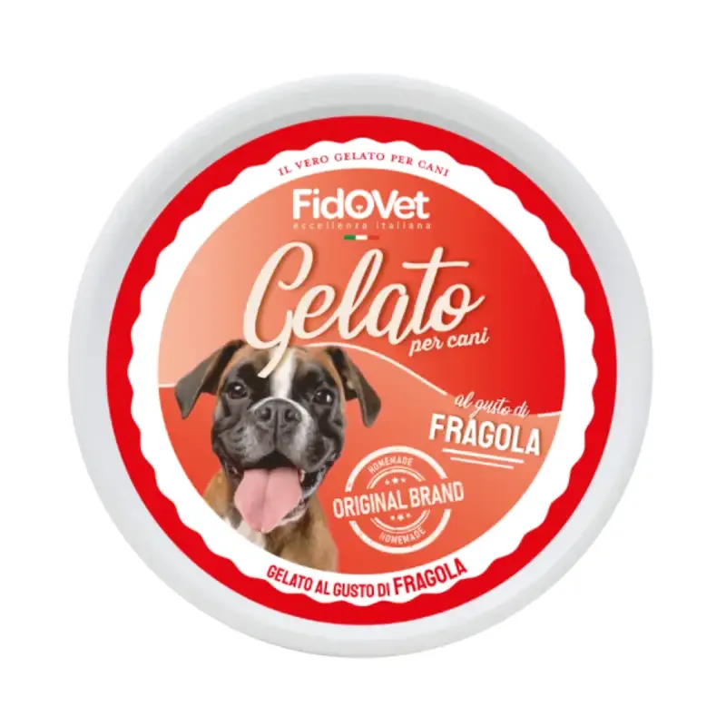 FidoVet Gelato jordbær Hundeis