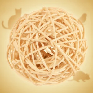 Flettet ball med bjelle 4cm