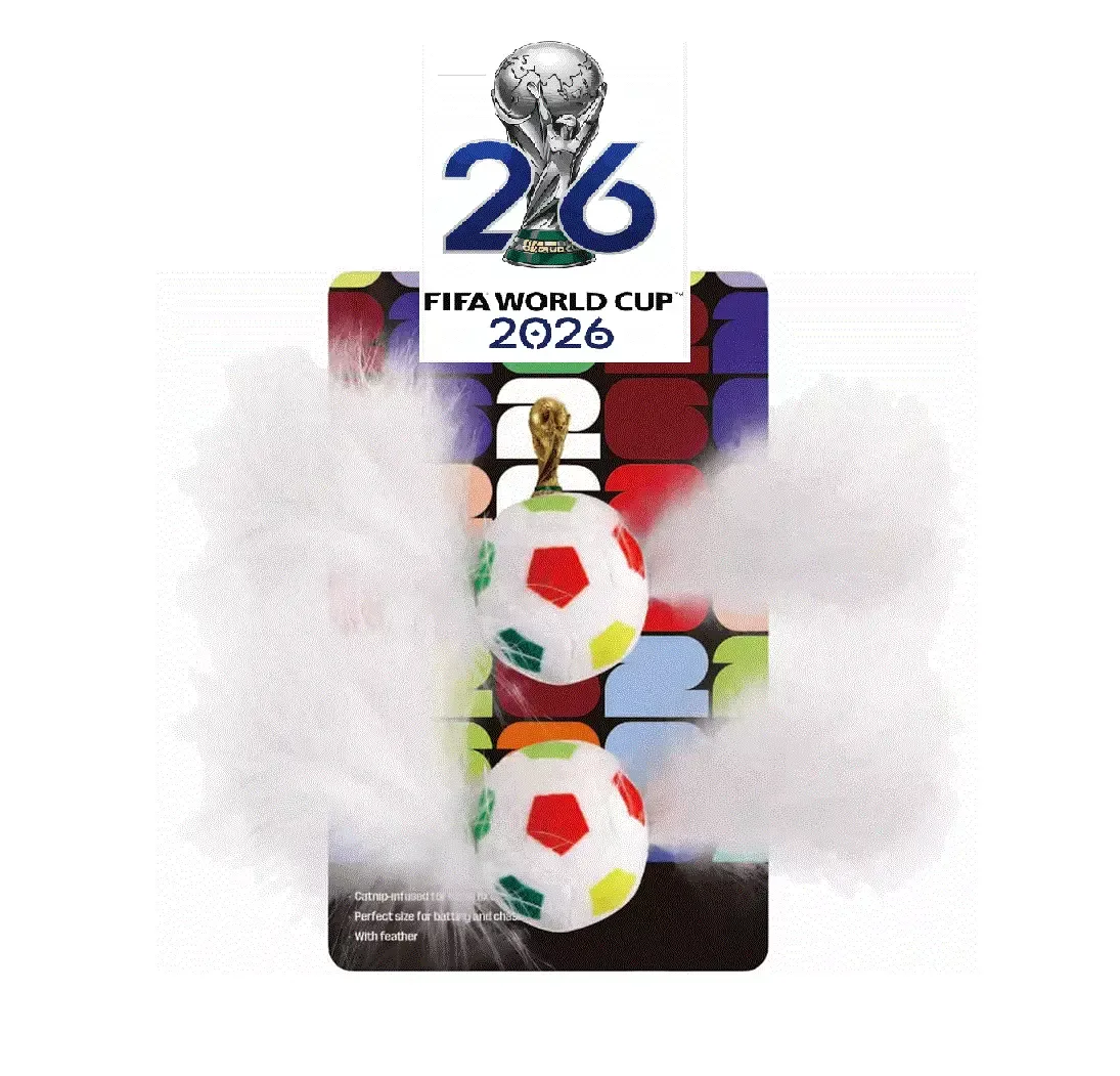 FOTBALL DUO Pawise, m/kattemynte, FIFA, 6x6x6cm.