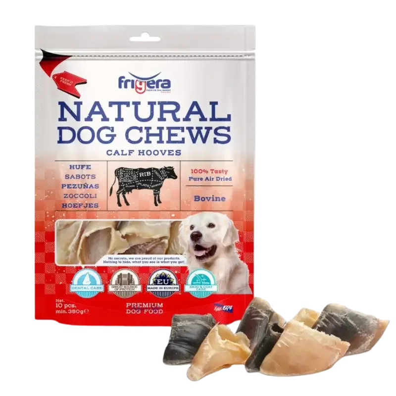 Frigera – Natural Dog Chews, kalveklør, 10 stk