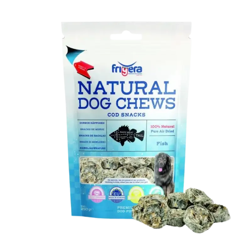 Frigera – Naturlige hundegodteri Torsk, 250gr