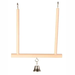 Fugleleke huske med bjelle tre 12.5×13.5