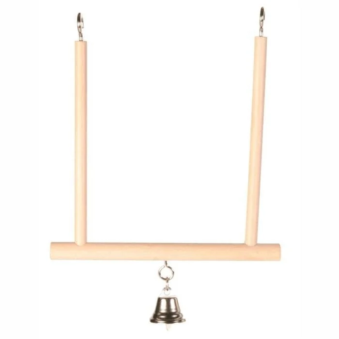 Fugleleke huske med bjelle tre 12.5×13.5