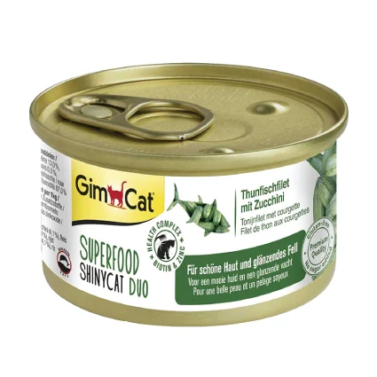 GimCat Superfood ShinyCat Duo Thunfischfilet mit Zucchini, 70 g - Image 2