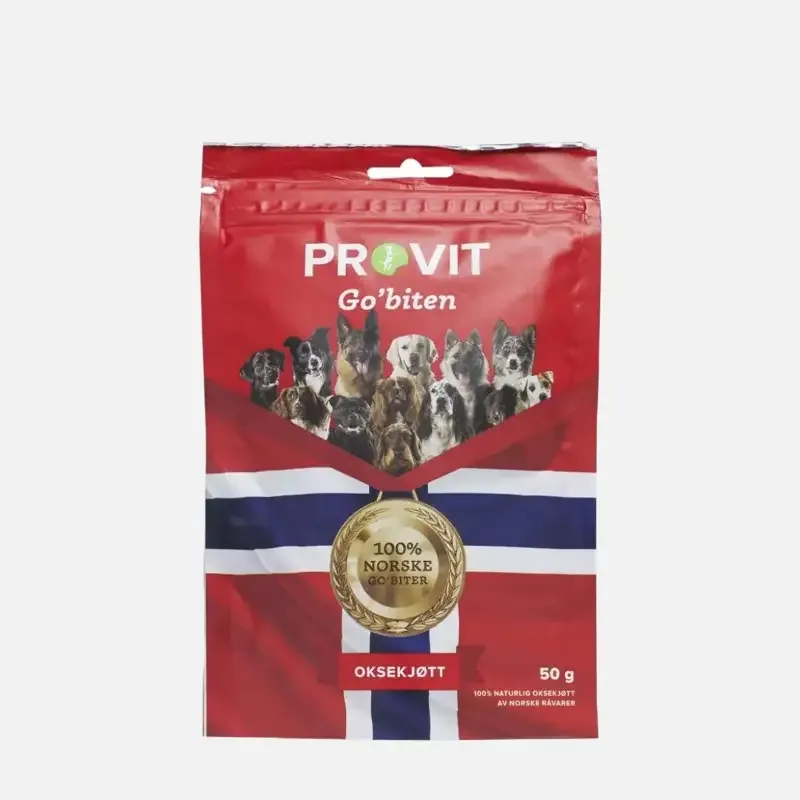 Godbiter til hund | Frysetørket Oksekjøtt | Provit | norske produkter
