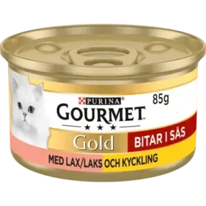 Gold Biter i saus Laks & Kylling V氓tf么r 85g