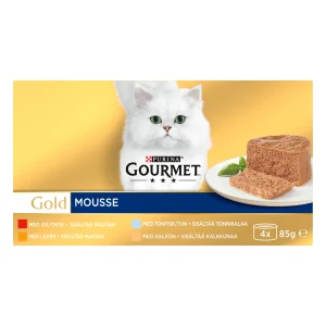 Gold Mousse V氓tf么r for katt 4x85g