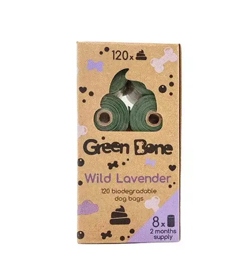Green Bone Hundeposer– Wild Lavender (120 stk)
