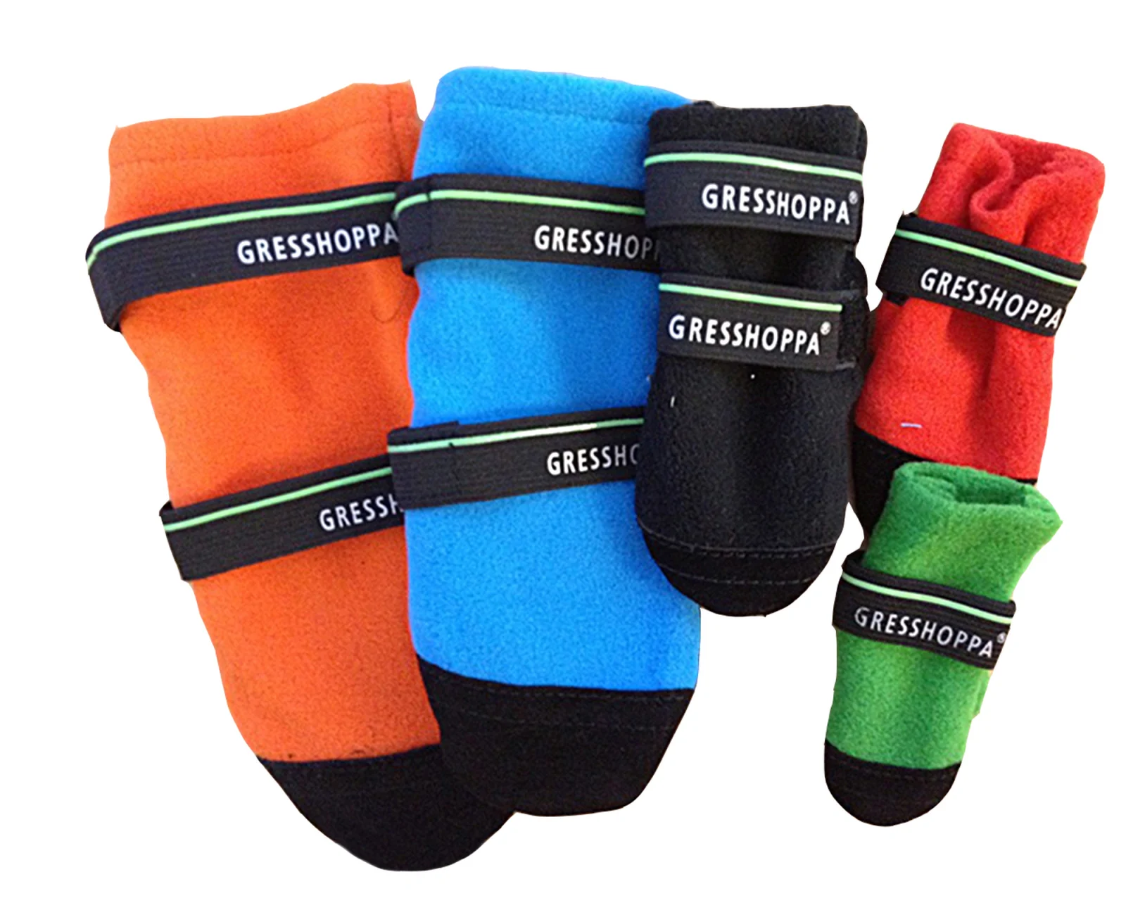 Gresshoppa fleece med skinnforsterkning potesokker sort 4pk