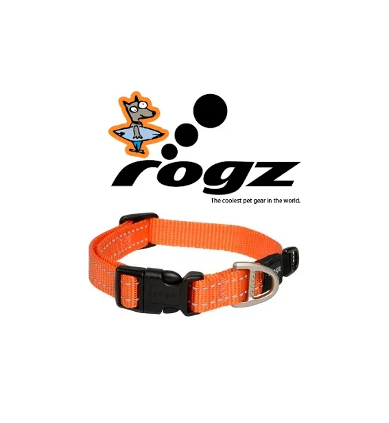 HALSBÅND Rogz, Utility, L, Orange, 20mm. 34-56cm.