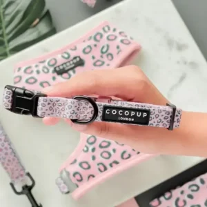 Halsbånd til hund | Pink Leopard | Cocopup London