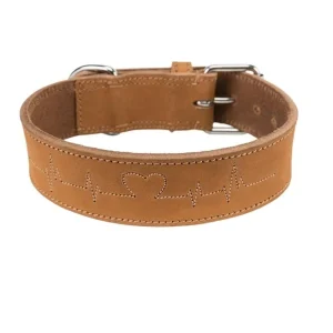 HALSBÅND Trixie, Rustic Heartbeat, 47–55cm./40mm. Brun