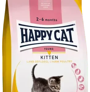 Happy Cat Kitten Kylling 4 kg – Små Biter for normal Vekst & Immunforsvar