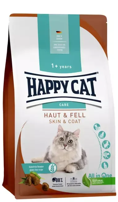Happy Cat Sensitive Hud & Pels 1,3 kg – Tørrfôr for Følsom Hud (Biotin & Omega 3/6)