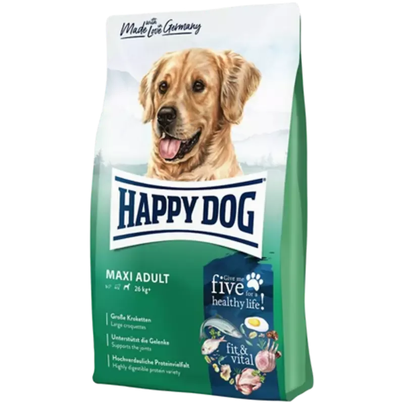 Happy Dog Fit & Vital Maxi Adult (14 kg) – Hvetefri XL-Kroketter for Stor Hund