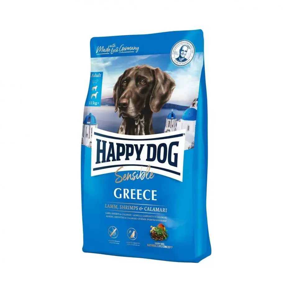 Happy Dog Sensible Greece (11 kg) – Glutenfri Lam & Sjømat for Kresen Hund