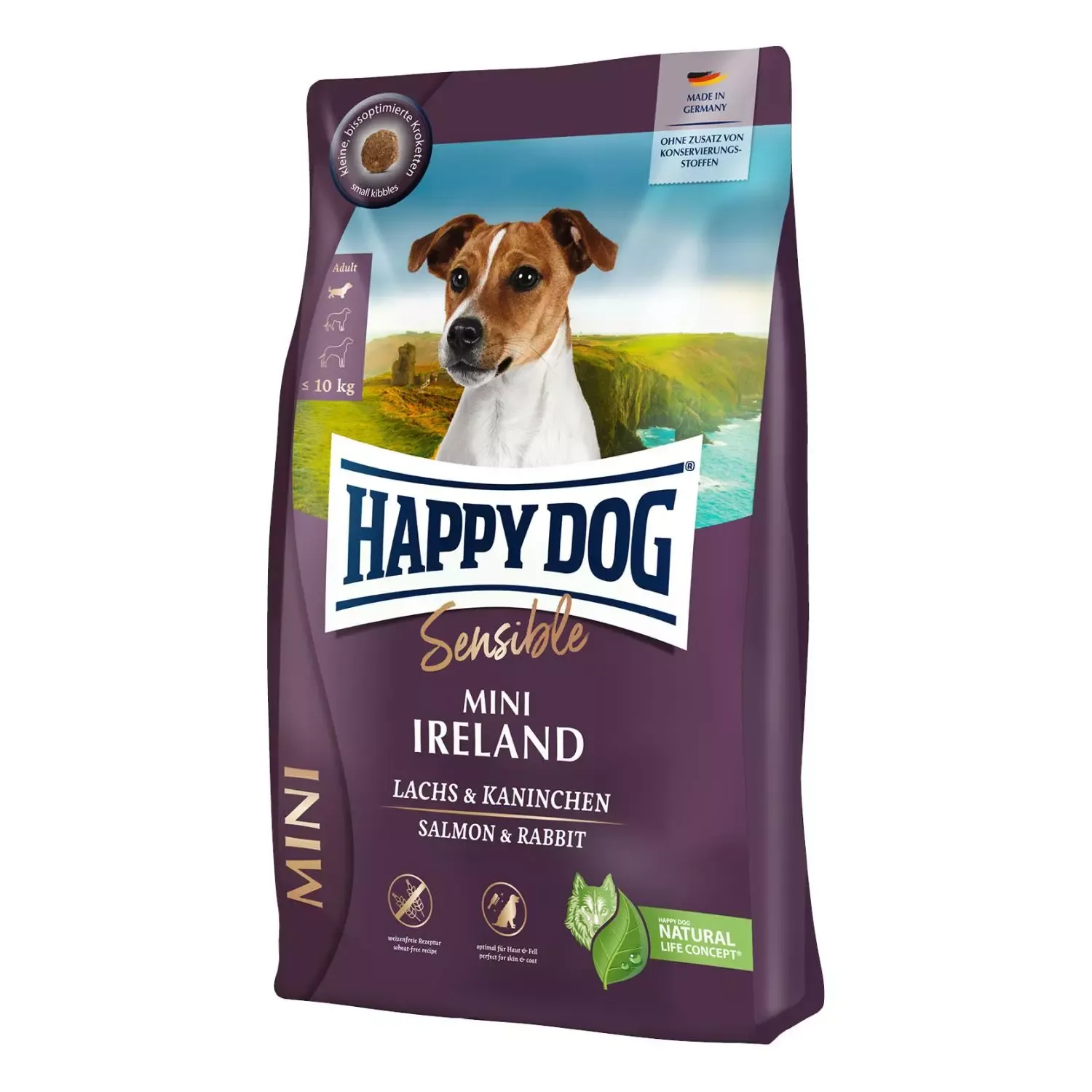Happy Dog Sensible Mini Ireland (4 kg) | Laks & Kanin | Fôr for Små Hunder (opptil 10 kg)