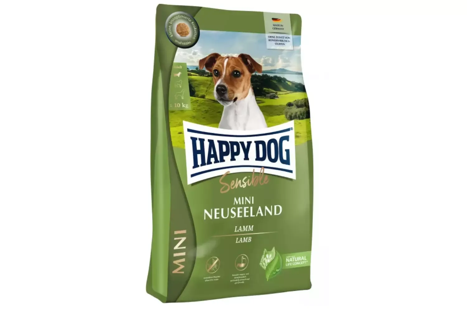 Happy Dog Sensible Mini Neuseeland 800g – Lam Monoprotein for Sensitiv Mage