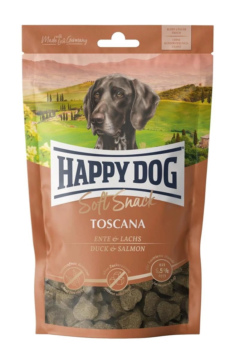 Happy Dog Supreme Soft Snack Toscana (And & Laks) 100g