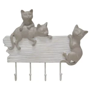 HH Coathanger Cat 4 Hooks Beige