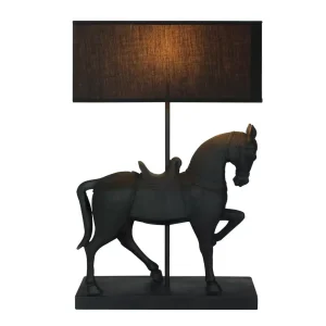 HH Lamp Horse Standing Black