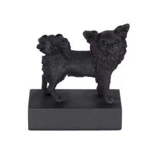 HH Skulptur Chihuahua Langhåret sort