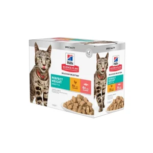 Hills SP Feline Perfect Weight Chicken & Salmon 12x85g porsjonsposer