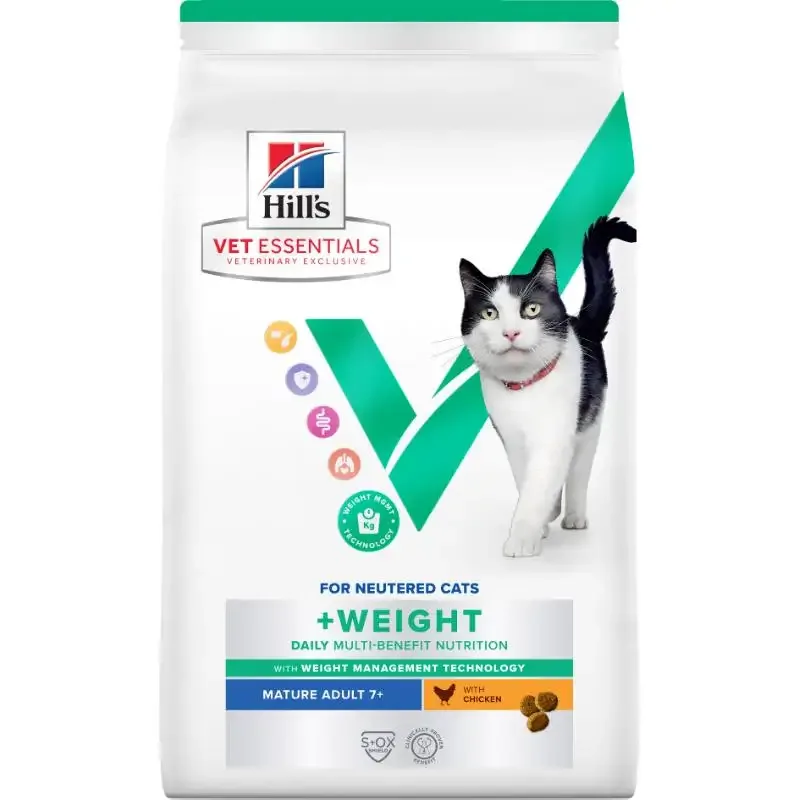 Hill’s Vet Essentials Feline Mature Adult Multi-Benefit + Weight Chicken