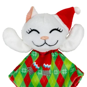 Holiday Crackles Santa Kitty Argyle Katteleke