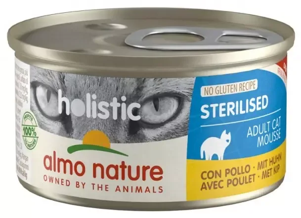 Holistic cat 85g Sterilised with chicken Almo Nature (24)(utgått)