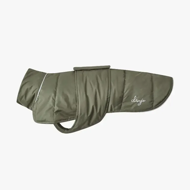Hundedekken Wool Puffer Olive – Denjo Dogs