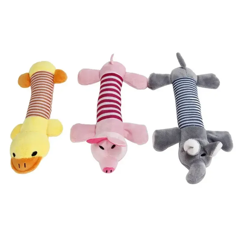 Hundeleke med lyd – Elefant / Gris / And