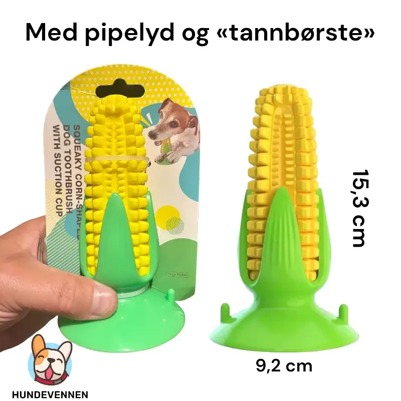 Hundeleke med pipelyd – Maisformet biteleke