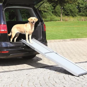 Hunderampe til bil aluminium/plastikk 100-180cm/45cm max 120kg