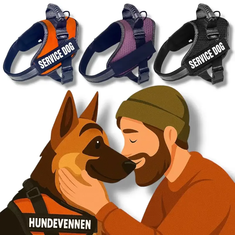 Hundesele med håndtak og refleks – justerbar | XS–XXL