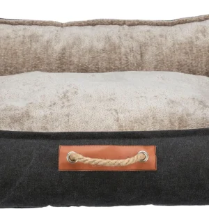 Hundeseng Be Nordic Canvas/Soft plysj Svart/sand 100x80cm