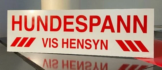 HUNDESPANN VIS HENSYN skilt. - Image 2
