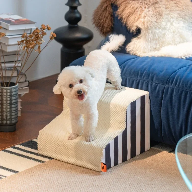 Hundetrapp med skråplan for seng og sofa